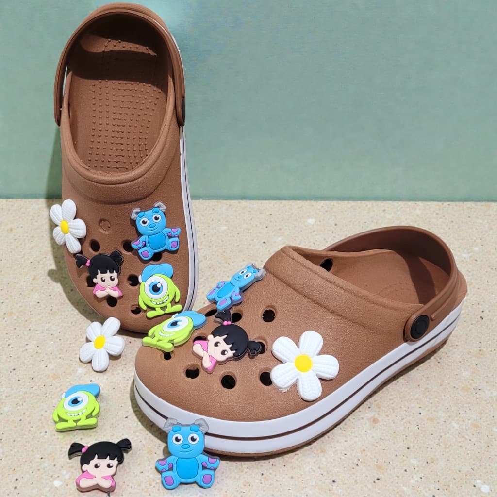 Sandalia Babuche Fachetado +4 Enfeites Adulto Infantil Moderno Confortavel