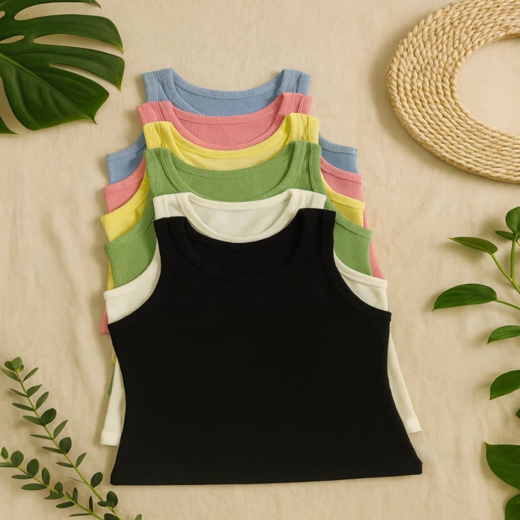 Blusa regata feminina canelada Algodão Blusinha basica elegante dia a dia