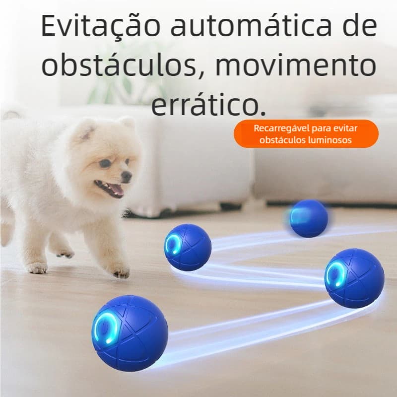 Bolinha de Brincar Automática para Cachorro - Recarregável USB, Interativa
