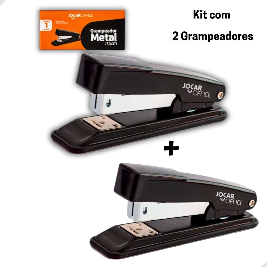 Grampeador de Papel Profissional Pequeno Kit 2 Unidades