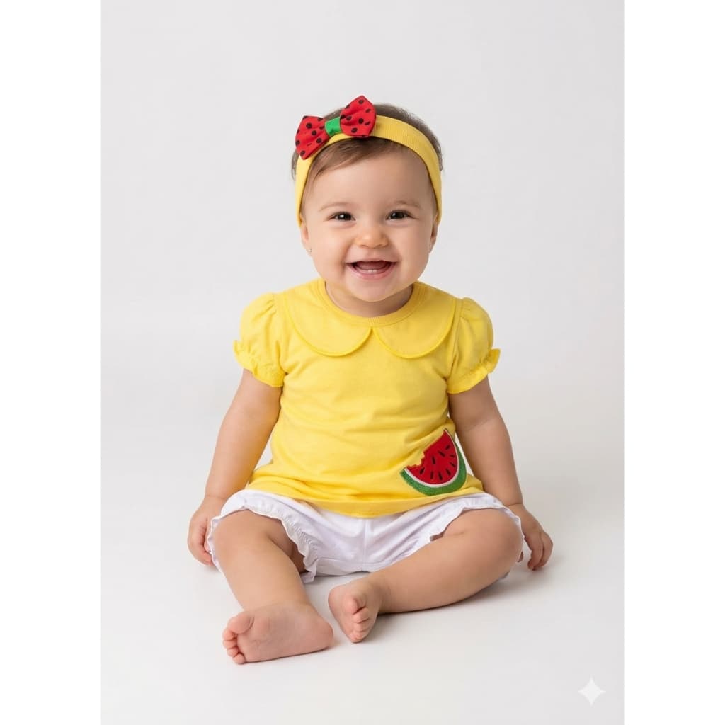 Fantasia Magali Bebês e Infantil - Batinha com Faixa - Mesversario