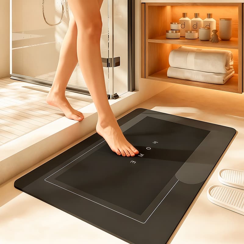 Tapete Dupla Função: Para Banheiro e como Tapete de Porta | Macio, Absorvente e com Secagem Acelerada