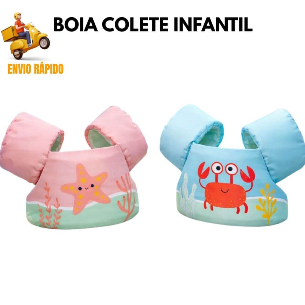 Boia Infantil Colete Estrela Siri Crianças Segurança para Piscina Praia Lazer Aquático