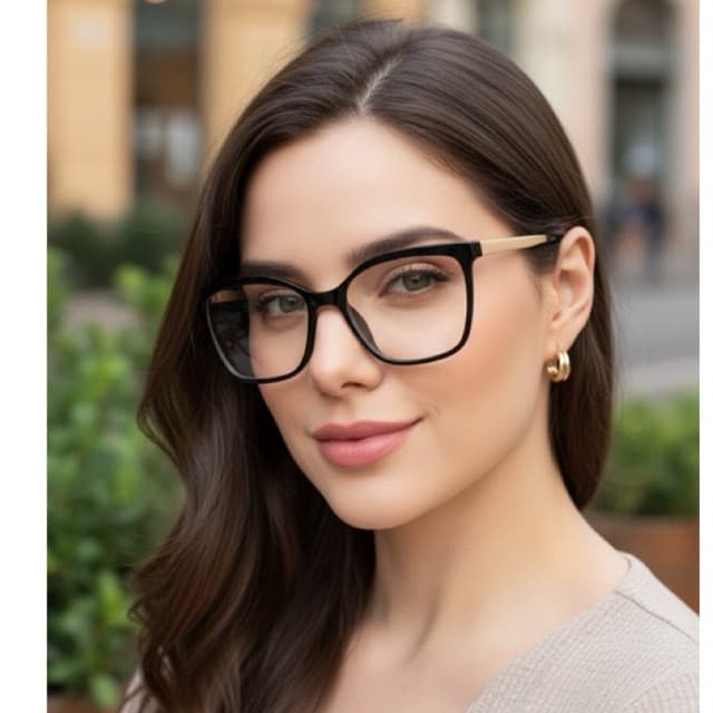 ARAMCAO DE OCULOS GRAU FEMININO QUADRADO GATINHA LENTE DESCANSO UV400