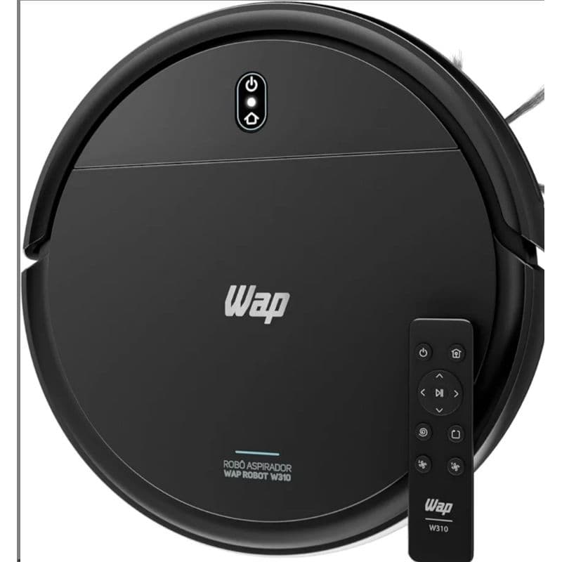 WAP Aspirador de Pó Robô W310 3 em 1, 420ml com Base Carregadora e Sensor Anticolisão e Antiqueda 30W Bivolt
