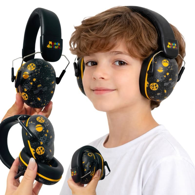 Abafador BLACK TEA 32DB Autismo Fone Protetor  de Som Ouvido Auricular Ruido  Super Confortavel Tdah Tea Autista