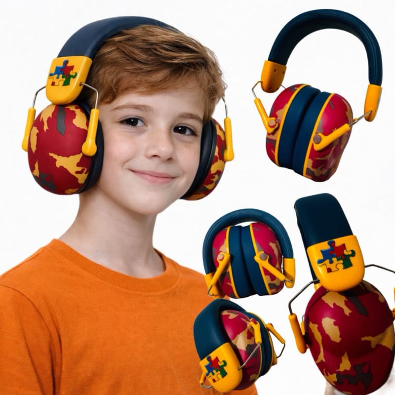 Abafador 32 DB Autismo Infantil Fone Protetor de Som Ouvido Auricular Ruido Super Confortavel Tdah Tea Autista
