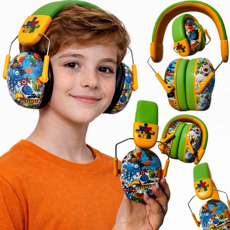 Abafador Autismo 32 DB  Infantil Fone Protetor de Som Ouvido Auricular Ruido Super Confortavel Tdah Tea Autista