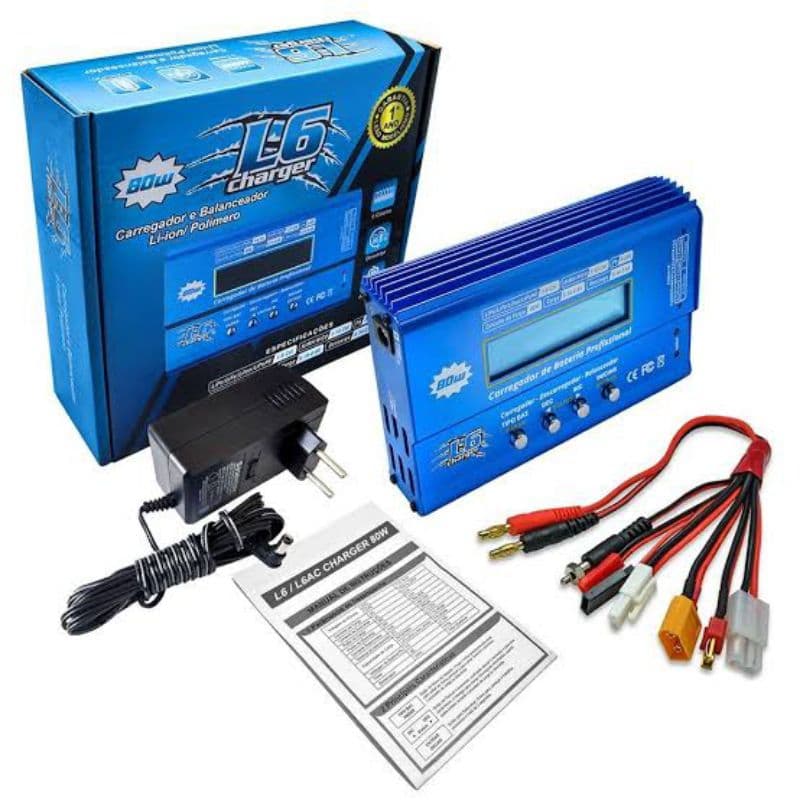 Carregador Imax L3 Leão B6 + Fonte 12v 2a Bateria Aeg Lipo  AEROMDELO / DRONE  barco automodelo Revo Traxxas slash hpi