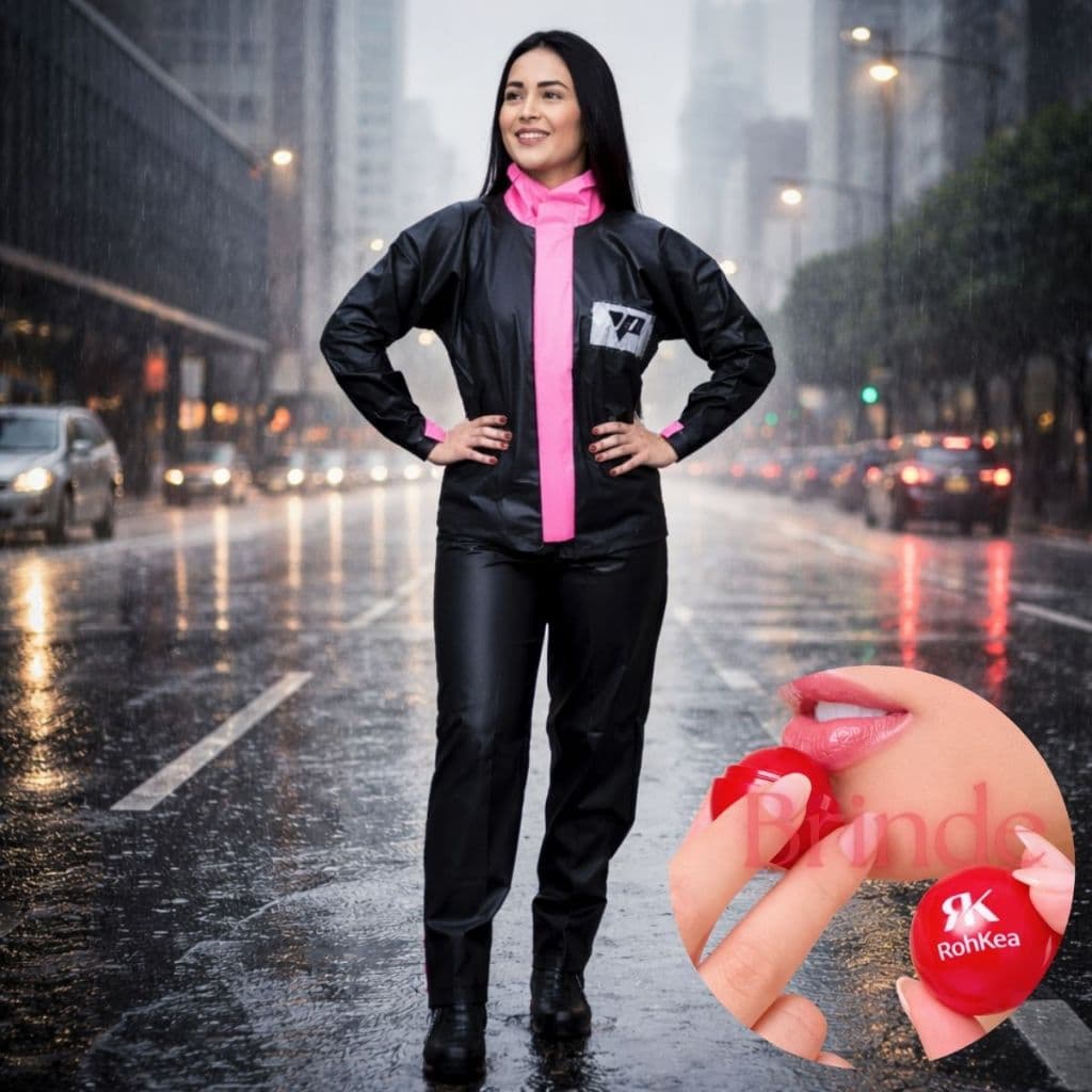 capa de chuva feminina pantaneiro original motoqueira moto pvc Conjunto  Impermeavel motogirls