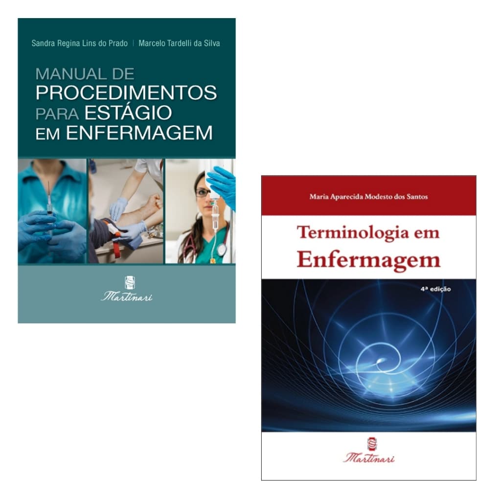 Kit com Terminologia em Enfermagem + Manual de Procedimentos de Estágio em Enfermagem
