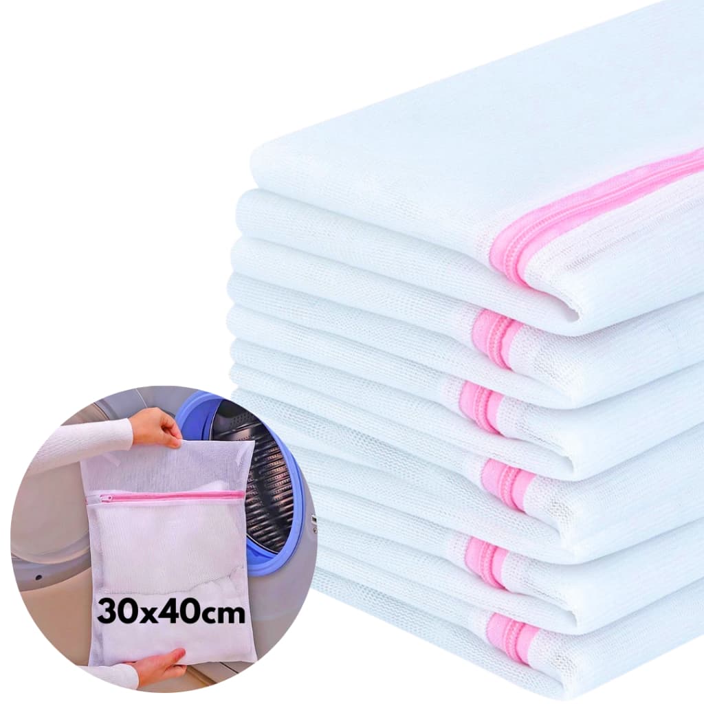 Kit Saco Roupa Delicada Lavar Máquina Saquinho Ziper Proteção E Organização Mala Viagem 30x40