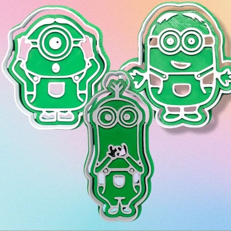 Kit cortador de biscoito / pasta americana personagens Minions.