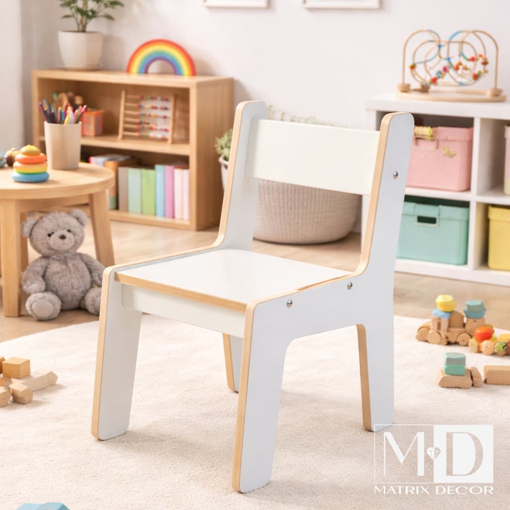 Cadeira Infantil Branca Criança MDF Cadeirinha Ecológica Escolar Pintura Atóxica Resistente