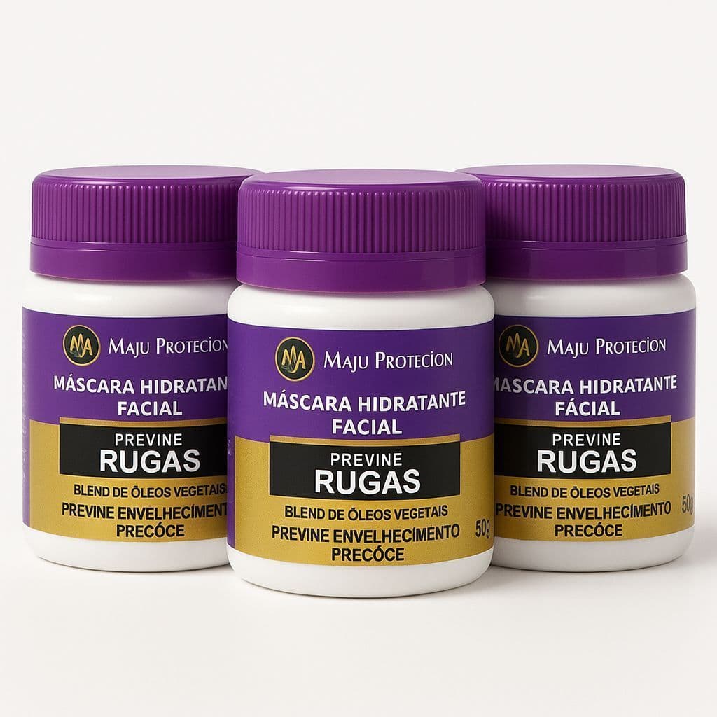 Kit 3 UN Creme Facial  Máscara Hidratante Anti Rugas  Previne Envelhecimento Linhas de Expressão