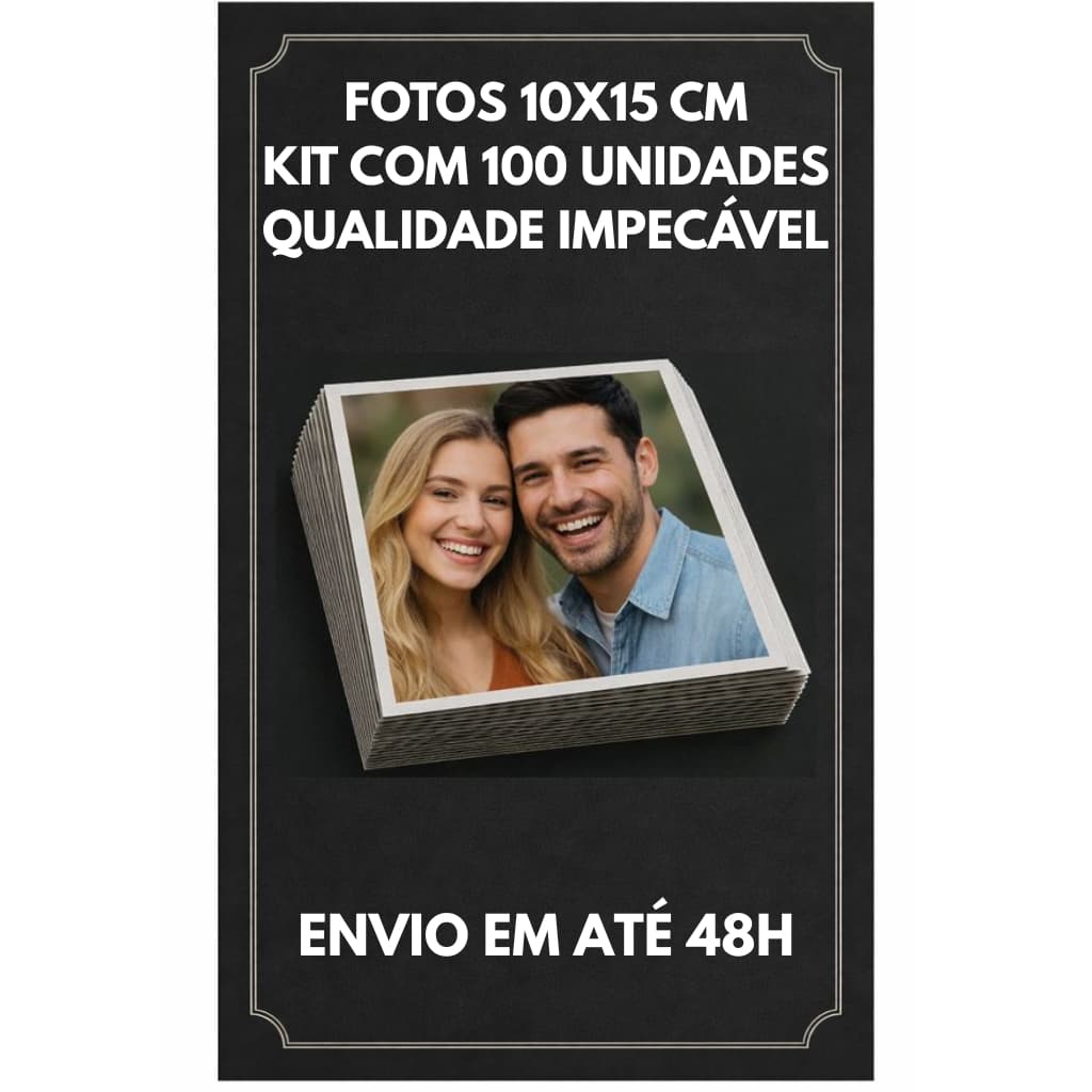 Revelação de Fotos 10x15cm | Kit 10 a 100 Unidades | Alta Qualidade | Envio em 24h | Cores Vivas