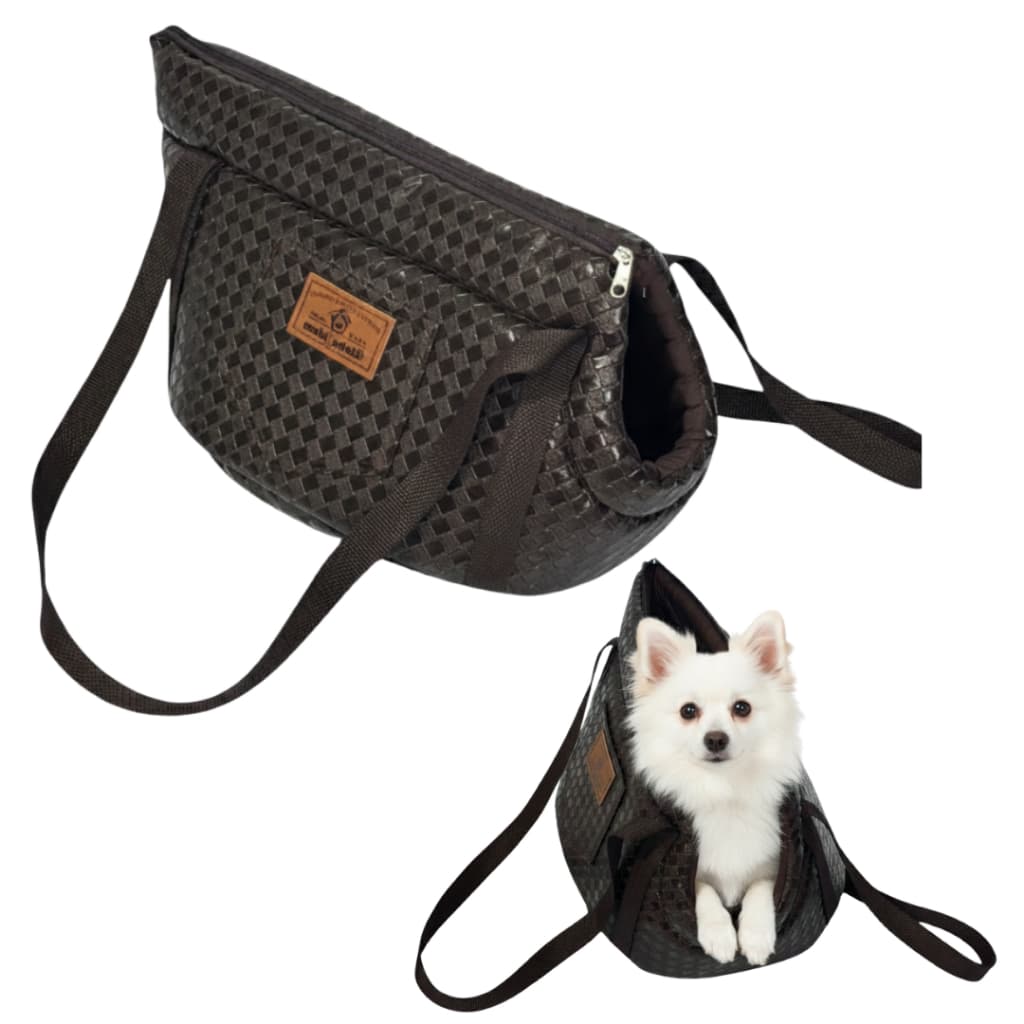 Bolsa de Transporte Pet Luxo Courino Premium Cães e Gatos Tamanhos P e G Zíper e Guia de Segurança