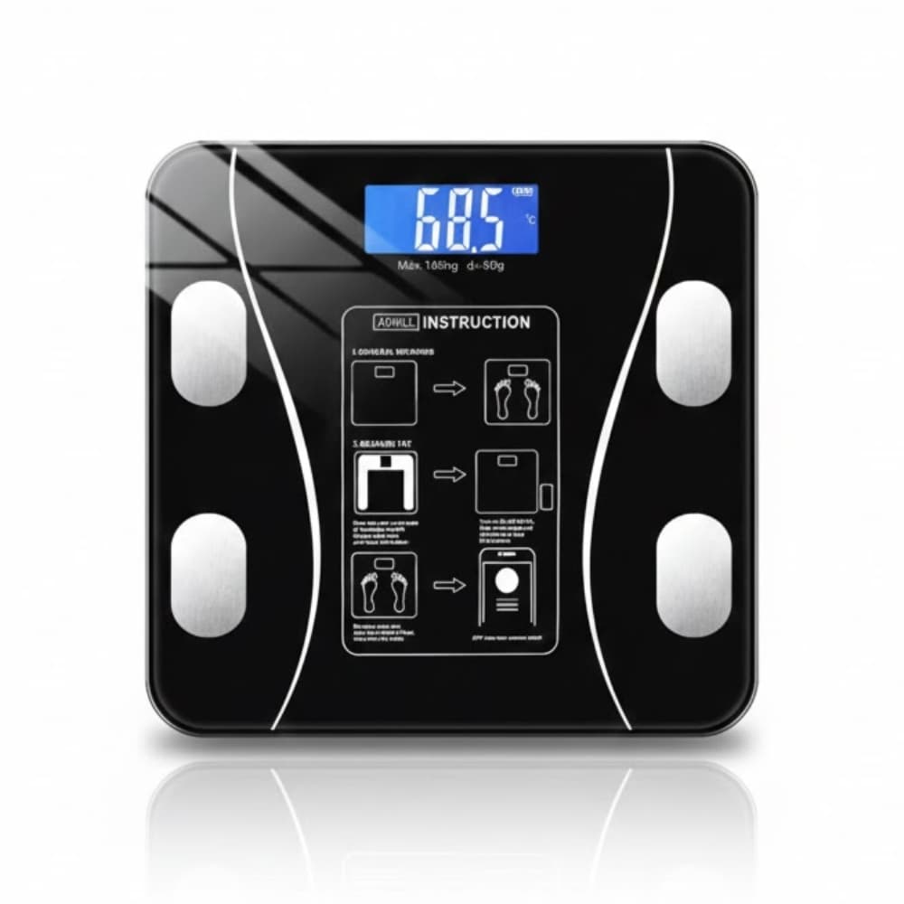 Balança Digital Bioimpedância Bluetooth 140kg – App OKOK, Android iOS, 12 Parâmetros