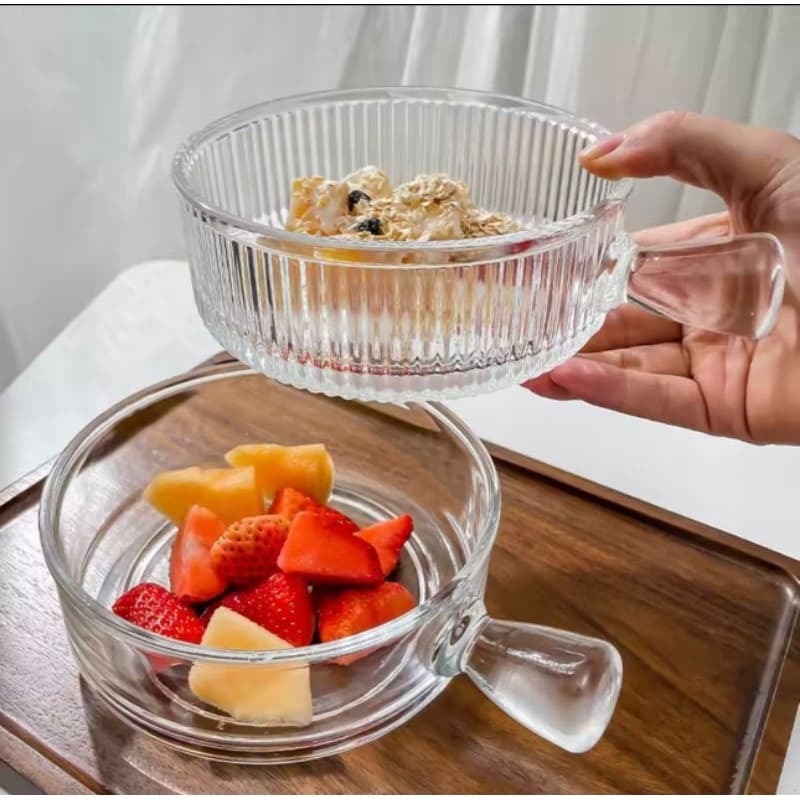 Panelinha de Vidro 720mL Panela de Vidro Grosso Travessa Bowl Tigela
