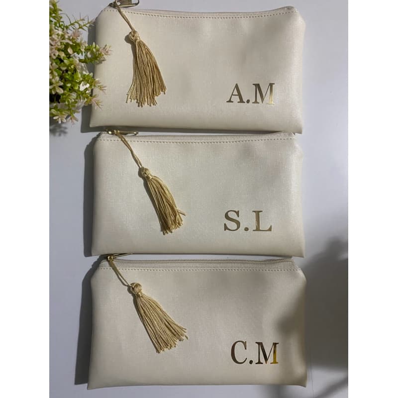 ✨Necessaire Penélope✨Kit com 3 unidades, Personalizada com nome ou iniciais