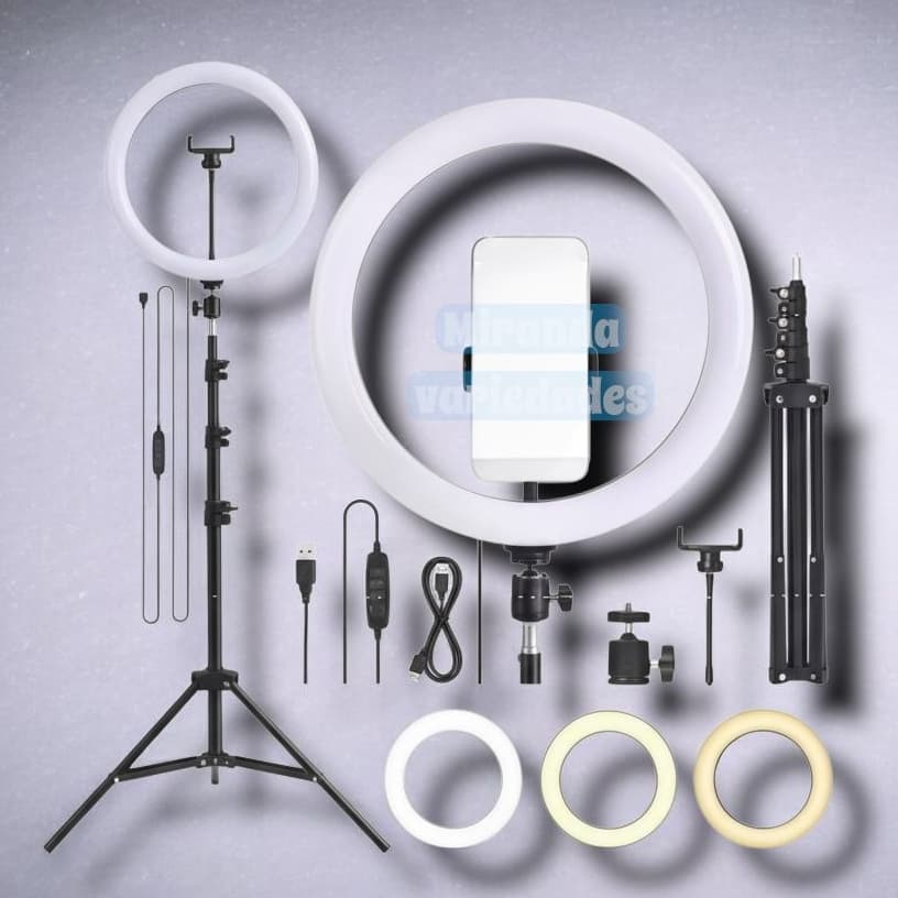 Ring Light Iluminador Polegadas com Tripé Profissional10' Led Selfie para Celular Profission Premium