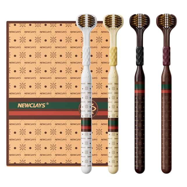 OralGos Escova de Dente Manual de 3 Lados Pacote Família | Embalagem Para Presente