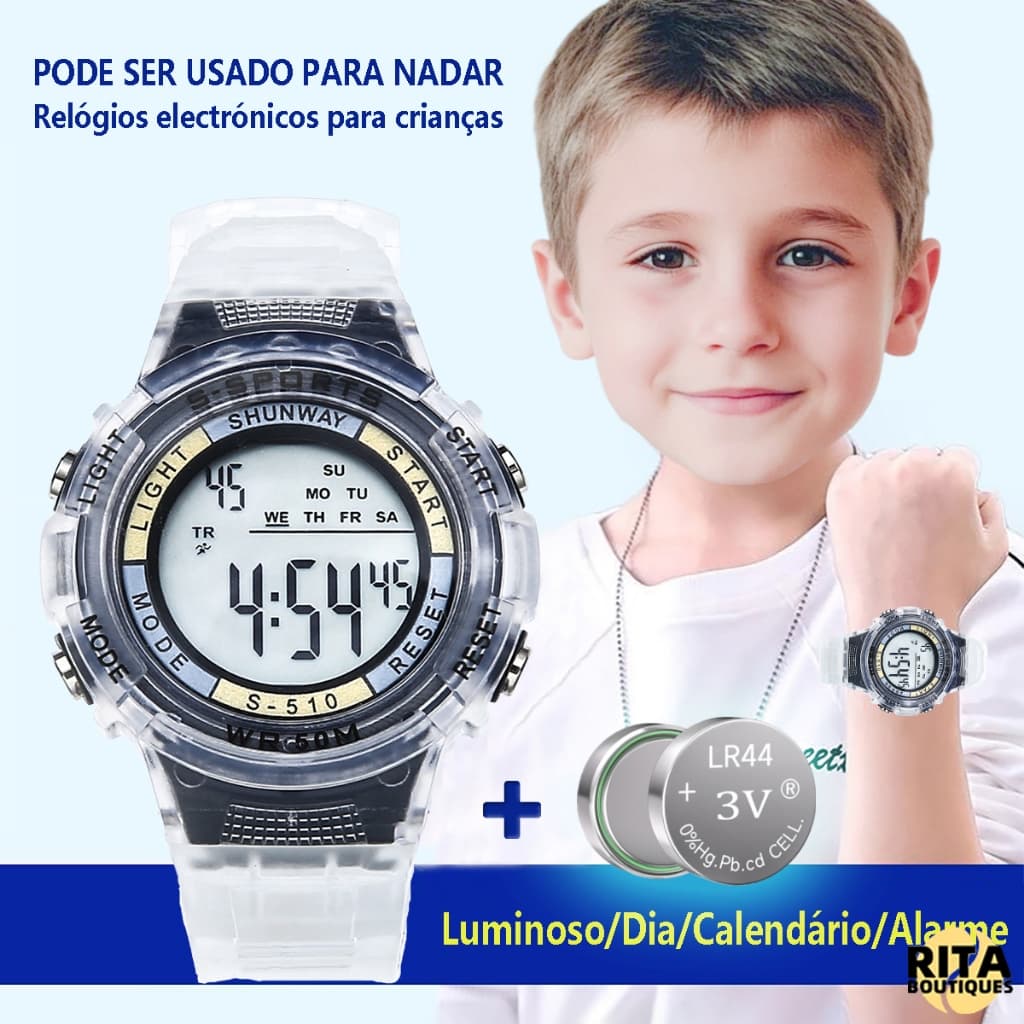Relógio Infantil À Prova D'água Digital Menino E Menina De Pulso Eletrônico Esportivo Original