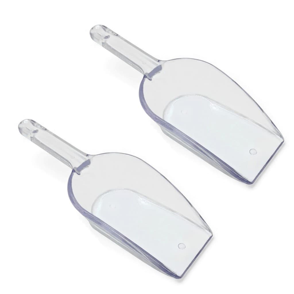 Kit 2 Colheres medidora multiuso 23cm acrílico concha para cereais grãos rações gelo pegador drinks