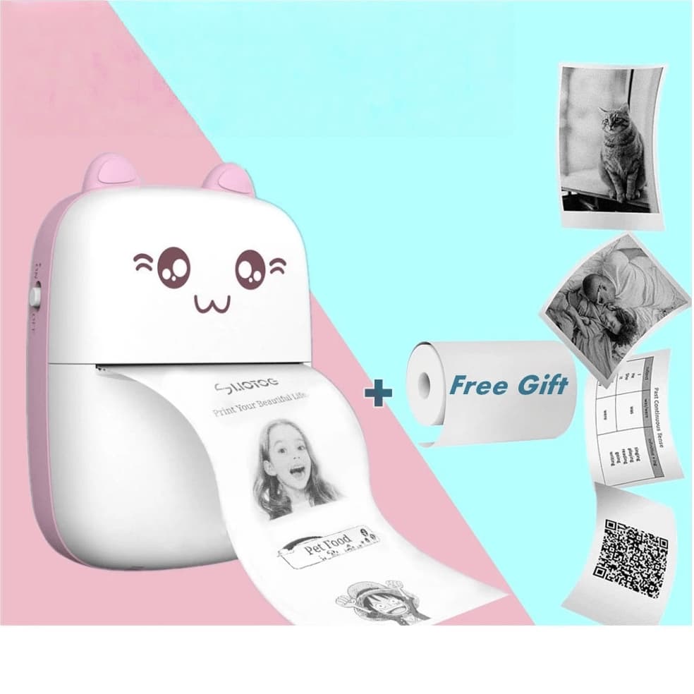 Mini Impressora Térmica Portátil De Bolso Impressão Sem Fio Fotos Notas Bluetooth Para Android Ios