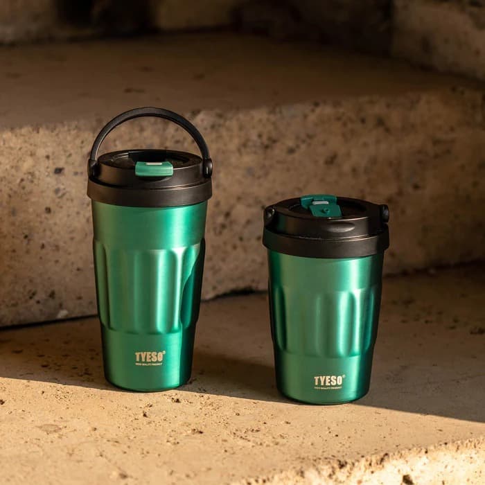 TYESO caneca de café Copo Térmico de Aço Inoxidável 400ml Copo Portátil para Carro Mantém Bebidas Geladas