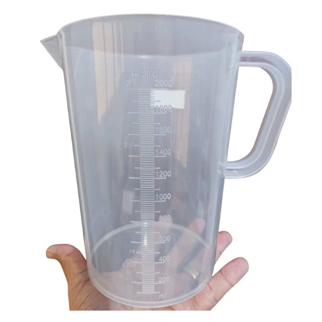 Jarra (Copo) Becker Medidor 2000Ml Graduado Em Alto Relevo Com Alça
