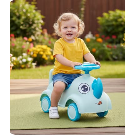 Andador Bebê Estimulador Desenvolvimento Animal Infantil Azul Rino