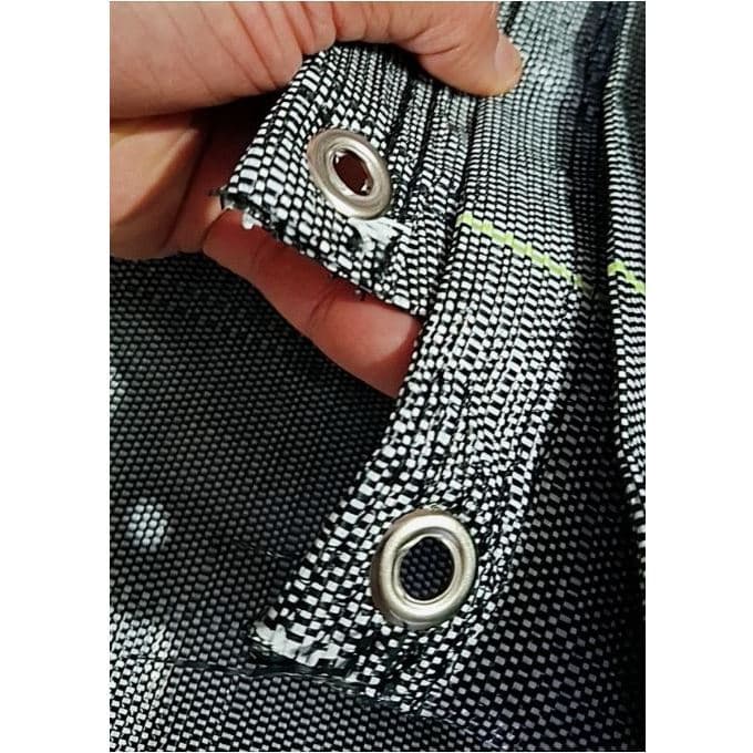 Rafia de solo carijó para camping largura de  4,00 metros com ilhós nas quatro pontas