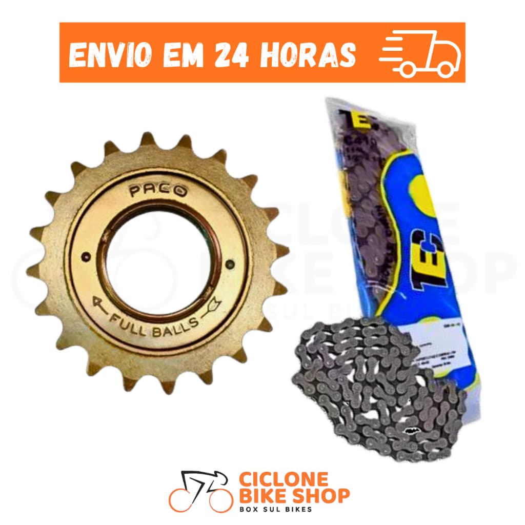 Kit de Bike Aro 16 20 24 26 29 Sem Marcha Catraca 20 Dentes Corrente Para Bike Bicicleta