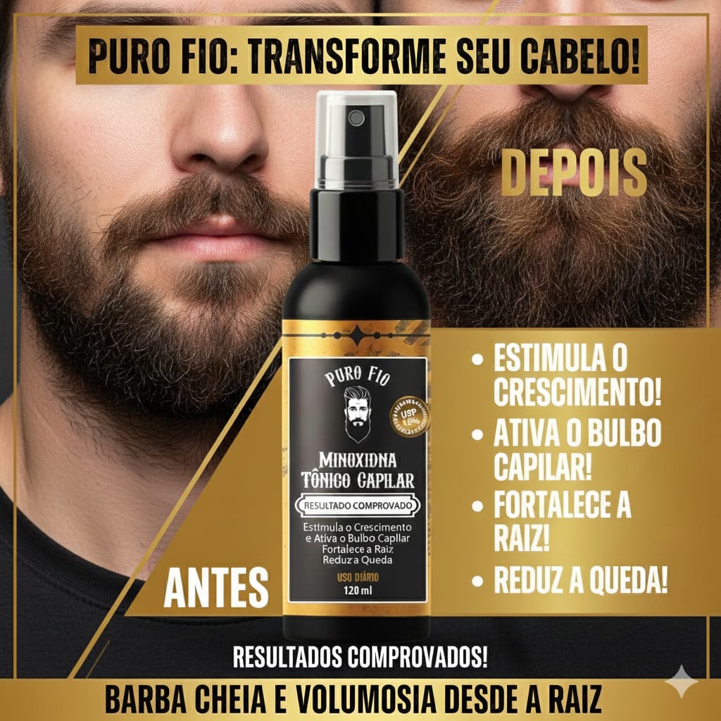 Kit 2 Tônico Crescimento Barba Pro Barber 120ml Crescer Barba Falhas Barba Cabelo e Sobrancelha Original
