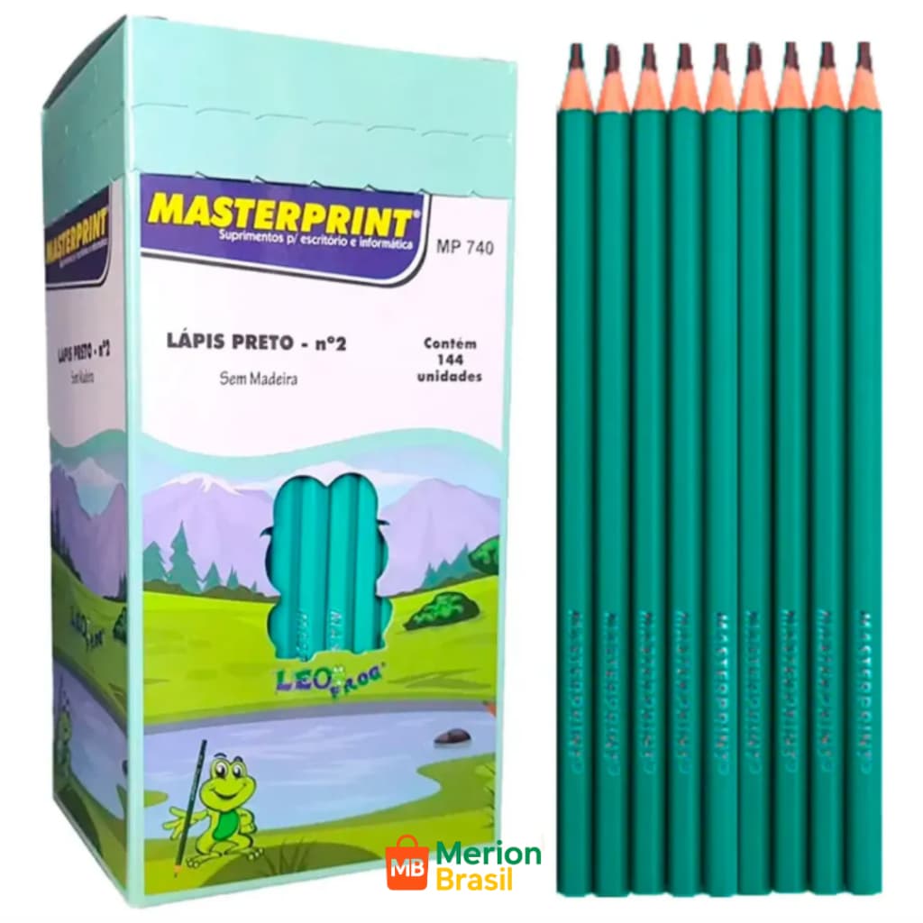 Lápis Preto Nº 2 HB – Caixa com 144 Unidades – Pronta Entrega