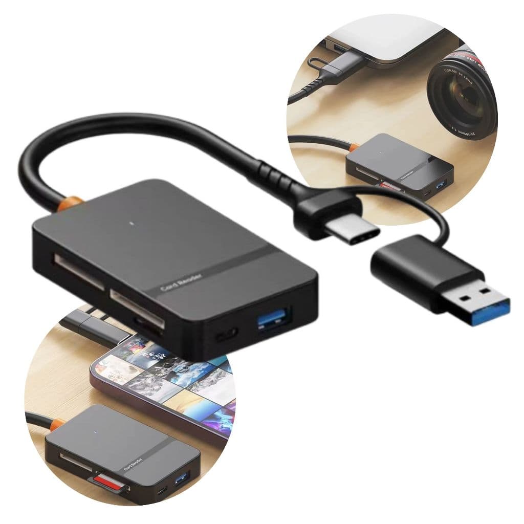 Leitor De Cartões 5 Em 1 USB 3.0/- C SD Micro TF CF MS Adaptador Flash Para PC Portátil Inteligentes Multi OTG