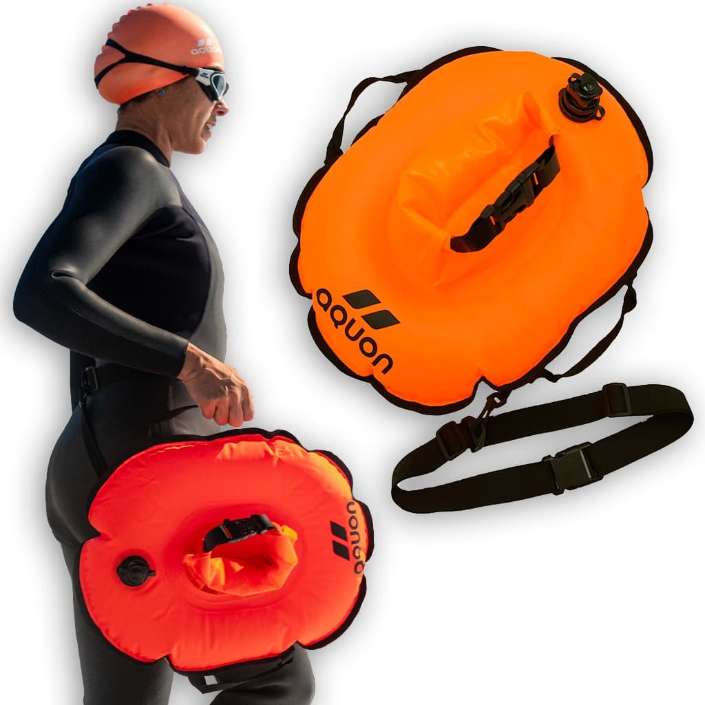 Boia De Sinalização Para Águas Abertas 10L Com Compartimento Estanque Impermeável De 4L Segurança E Sinalizar Aquon