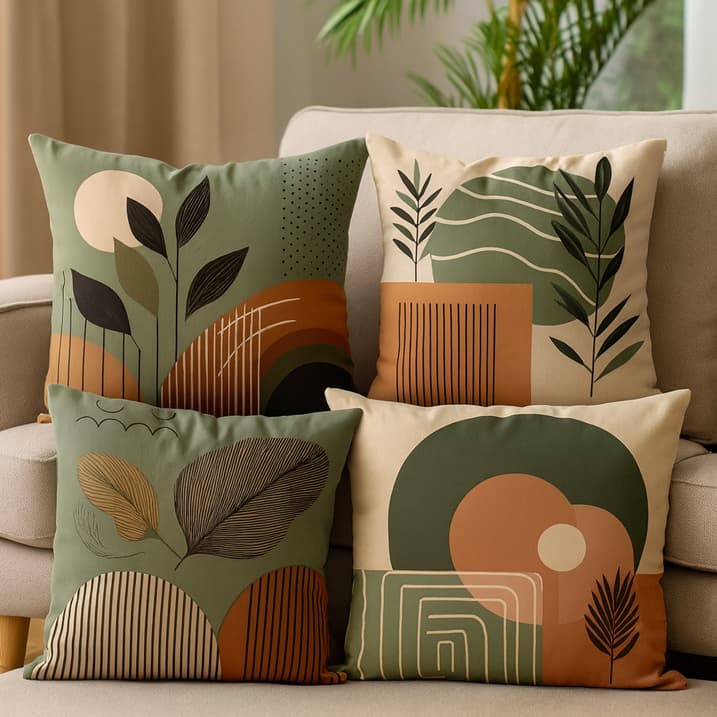 Kit 4 Capas de Almofadas Decorativas 45x45 - Moderna 014