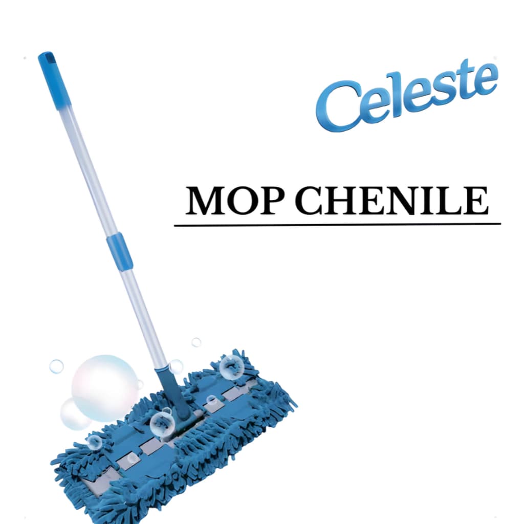 Rodo Mop Chenille Vassoura E Pano Em Microfibra