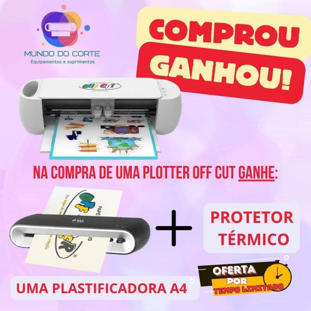 Plotter de Recorte OFF CUT - Off Paper + Plastidicadora