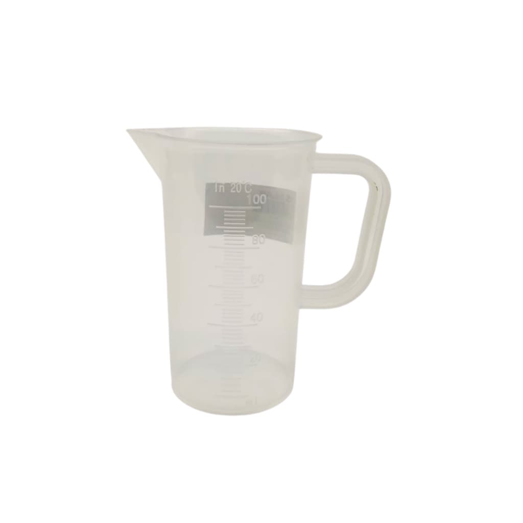 Jarra (Copo) Becker Medidor 100Ml Graduado Em Alto Relevo Com Alça