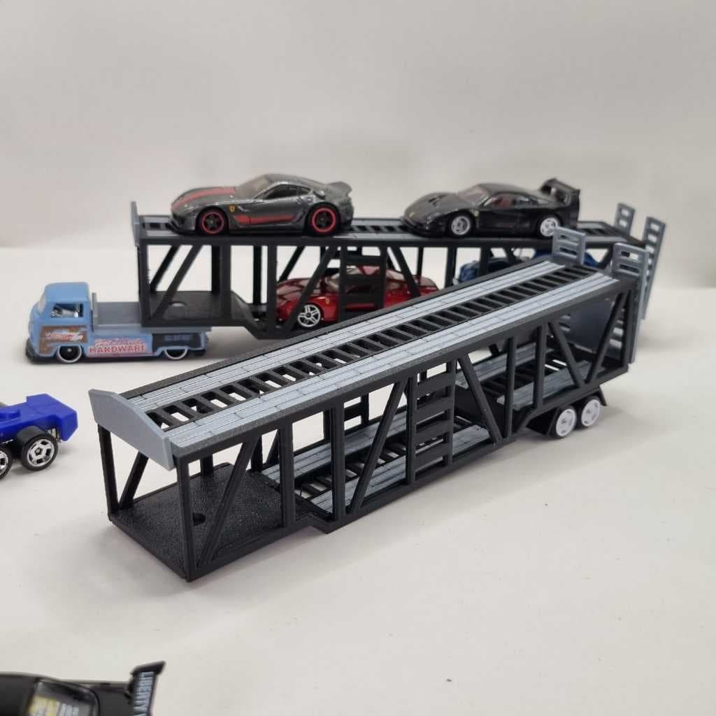 Cegonha Hauler 1:64 para Hot Wheels Optimus Prime + Adaptadores | Transportador de Carros
