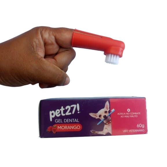 Creme dental pet para Cães e Gatos– vários Sabores + escova