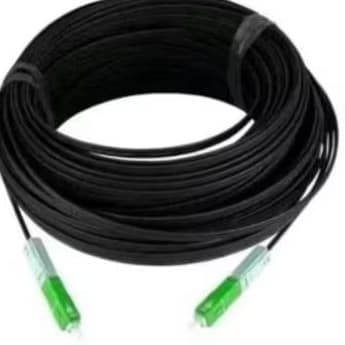 Cabo fibra óptica Drop 30 metros com conector+ emenda + prego de fixação