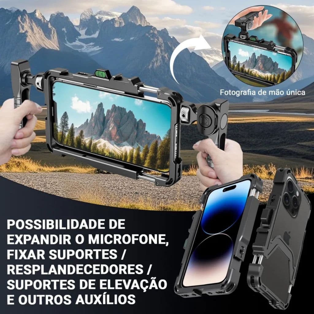 Estabilizador Cage Gaiola Celular Metálica Para Filmagens