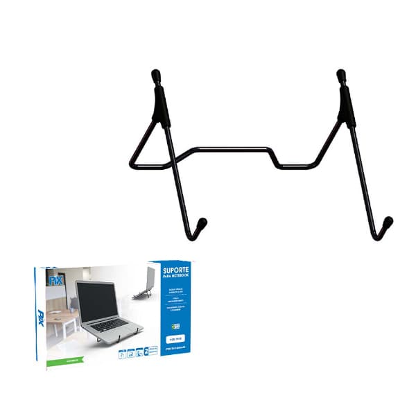 Suporte Para Notebook Ergonômico Regulável Aço Preto DS1