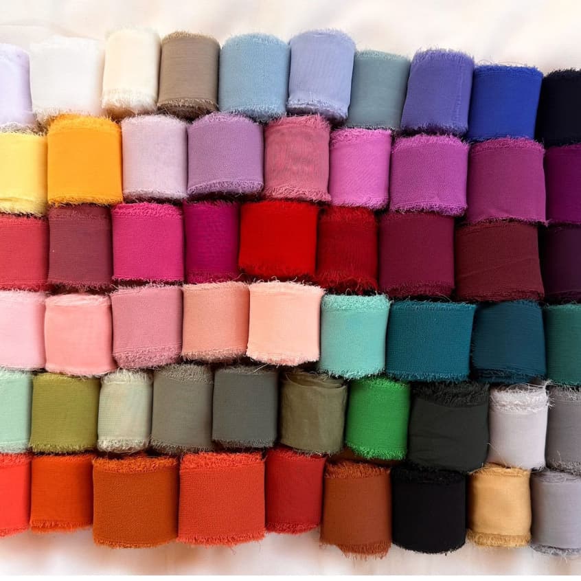 Fita artesanal 5m Rústica Chiffon Convite Lembrança Enfeite Decoração Casamento Romântico