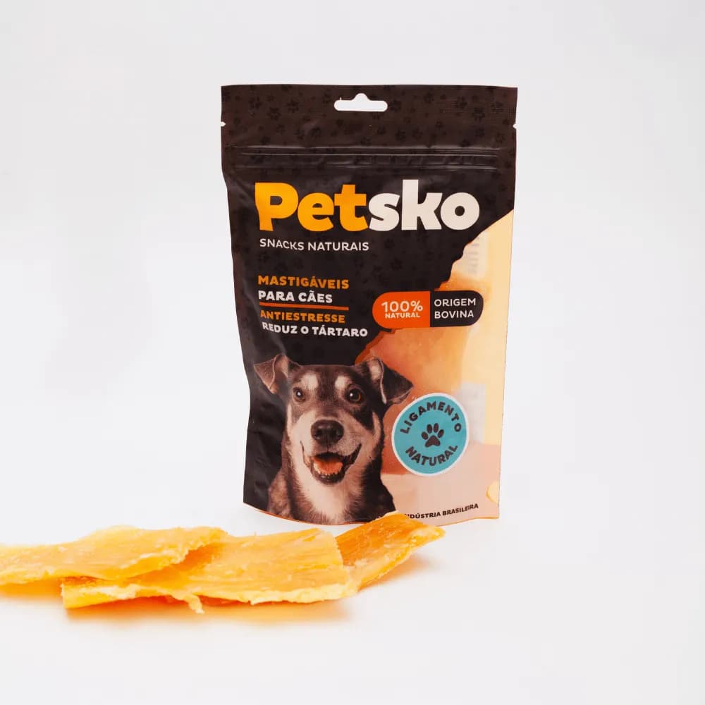 Petisco PetSko Ligamento Desidratado Natural 3 UND