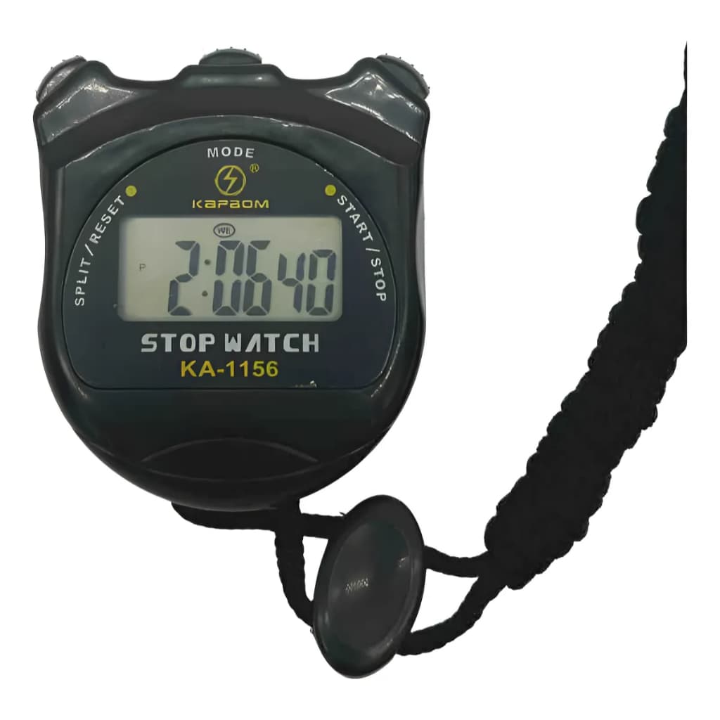 Cronômetro De Mão Digital Profissional Relógio Progressivo Preto